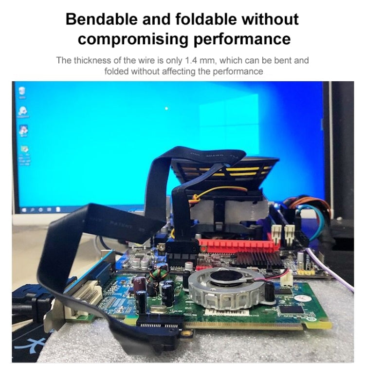 PCI-E 3.0 1X to 16X 180 Degree Graphics Card Extension Cable, Length:20cm - by PMC Jewellery | Online Shopping South Africa | PMC Jewellery | Buy Now Pay Later Mobicred