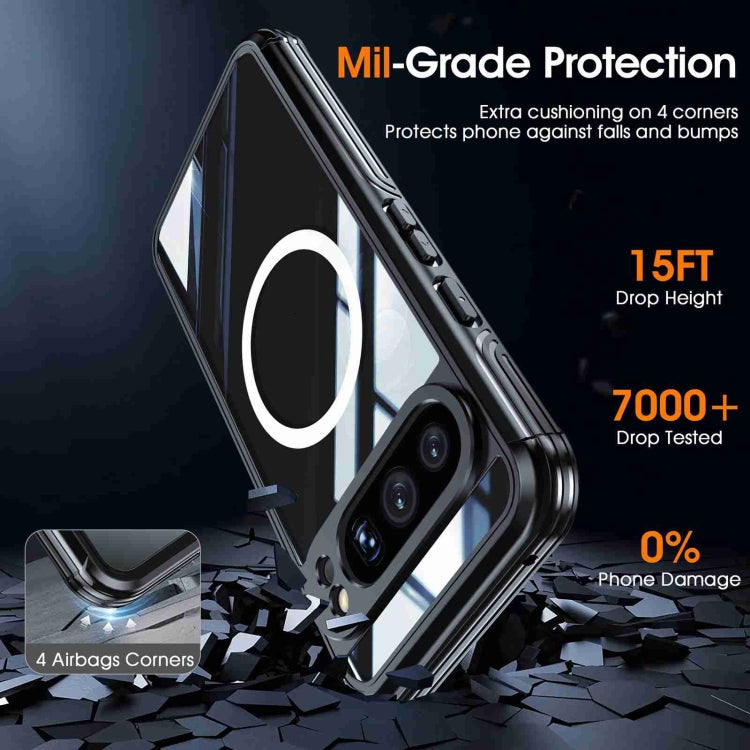 For Google Pixel 9 Pro XL RedPepper Transparent IP54 Life Waterproof Phone Case(Black) - Google Cases by RedPepper | Online Shopping South Africa | PMC TechLife | Buy Now Pay Later Mobicred