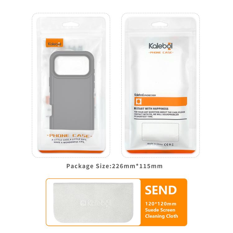 For iPhone 17 Air Kalebol Shockproof PC Hybrid TPU Phone Case with Back Clip(Black) - free shipping - PMC TechLife - Order now!