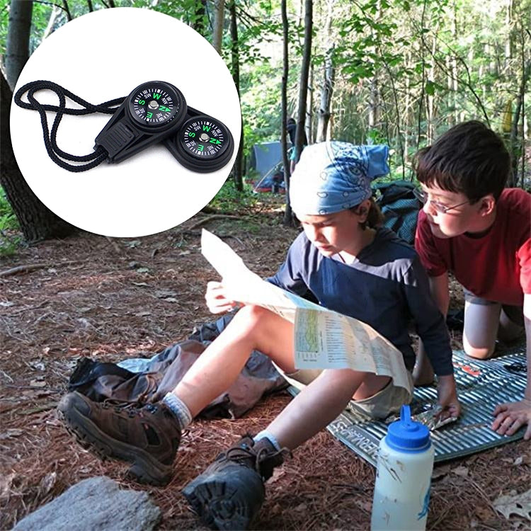 10 PCS Key Chain Mini Compass Gear Outdoor Camping Hiking Navigator Utility Gear Survival Pocket Compass Tool(Black) - Hiking Meter by PMC TechLife | Online Shopping South Africa | PMC TechLife | Buy Now Pay Later Mobicred