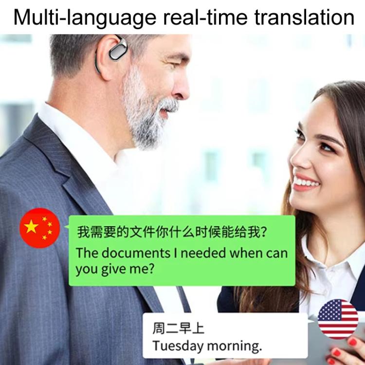 M75 On-Ear AI Intelligent Translation Language Conference Recording Wireless Digital Display Bluetooth Earphone(Skin Color) - by PMC TechLife | Online Shopping South Africa | PMC TechLife | Buy Now Pay Later Mobicred