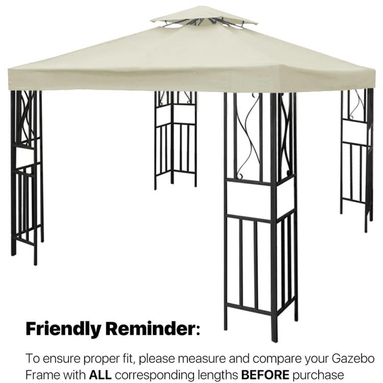 3x3m Garden Gazebo Top Cover Canopy Replacement Top Patio Roof Awning for Outdoor Terrace, Garden Tent, Pergola(Wine Red) - Patio Umbrella by PMc TechLife | Online Shopping South Africa | PMc TechLife | Buy Now Pay Later Mobicred