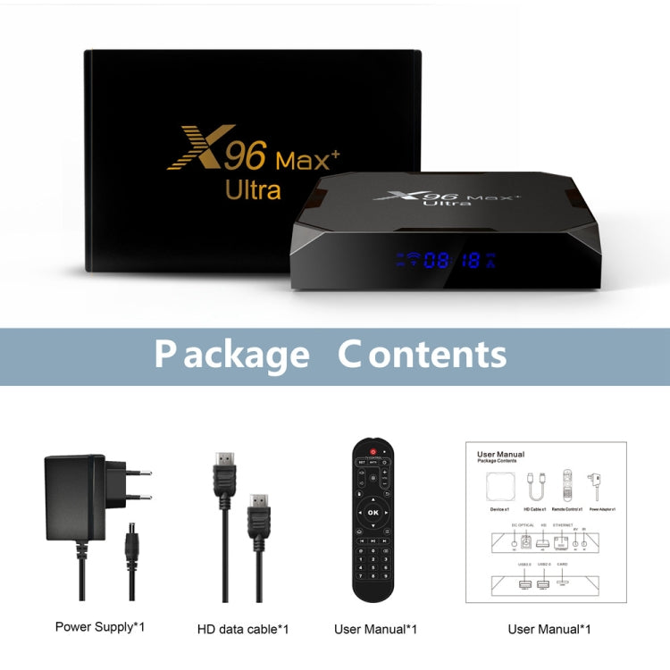 X96 Max+ Ultra 4GB+32GB Amlogic S905X4 8K Smart TV BOX Android 11.0 Media Player, Plug Type:EU Plug - Others by PMC TechLife | Online Shopping South Africa | PMC TechLife