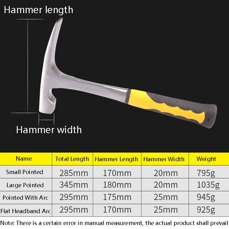 Geological Exploration Tool Multi-Function Hardware Hammer, Style: Large - Hammer by PMC TechLife | Online Shopping South Africa | PMC TechLife