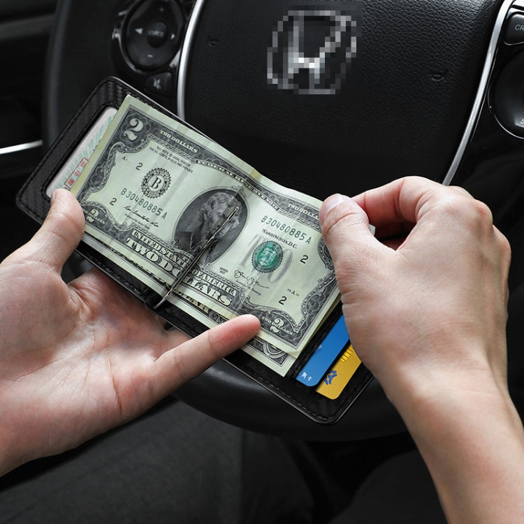 New-Bring Anti-Theft RFID Card Holder Men Ultra-Thin Card Holder Multi-Card Position ID Leather Case(Carbon Fiber) - Card & Passport Bags by PMC TechLife | Online Shopping South Africa | PMC TechLife | Buy Now Pay Later Mobicred