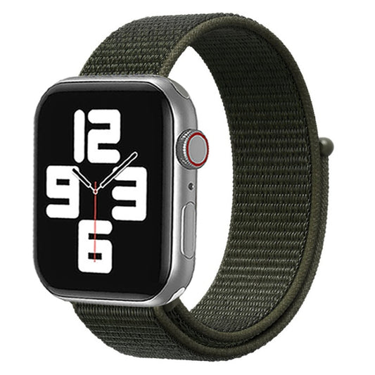 For Apple Watch 46mm / 49mm / 45mm / 44mm Simple Fashion Nylon Watch Band with Magic Stick(Army Green) - Watch Bands by PMC Jewellery | Online Shopping South Africa | PMC Jewellery | Buy Now Pay Later Mobicred