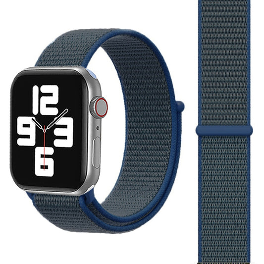 For Apple Watch 46mm / 49mm / 45mm / 44mm Simple Fashion Nylon Watch Band with Magic Stick(Dark Blue) - Watch Bands by PMC Jewellery | Online Shopping South Africa | PMC Jewellery | Buy Now Pay Later Mobicred