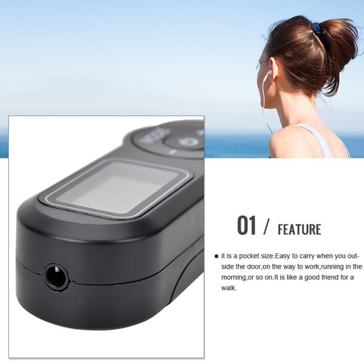 HRD-727 Portable LCD Display DSP FM Radio with Headset (Black) - Radio Player by PMC TechLife | Online Shopping South Africa | PMC TechLife