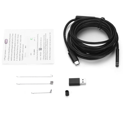 AN97 USB-C / Type-C Endoscope Waterproof IP67 Tube Inspection Camera with 8 LED & USB Adapter, Length: 3m, Lens Diameter: 7mm -  by PMC Jewellery | Online Shopping South Africa | PMC Jewellery | Buy Now Pay Later Mobicred