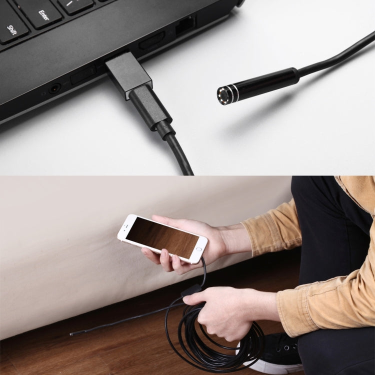 AN97 USB-C / Type-C Endoscope Waterproof IP67 Tube Inspection Camera with 8 LED & USB Adapter, Length: 3m, Lens Diameter: 7mm -  by PMC Jewellery | Online Shopping South Africa | PMC Jewellery | Buy Now Pay Later Mobicred