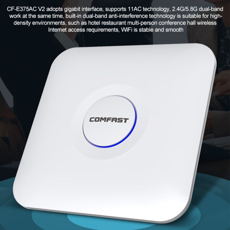 COMFAST CF-E375AC 1300Mbps Dual Band Wireless Indoor Ceiling AP 2.4G+5.8GHz WiFi Access Point - Wireless Routers by COMFAST | Online Shopping South Africa | PMC Jewellery | Buy Now Pay Later Mobicred