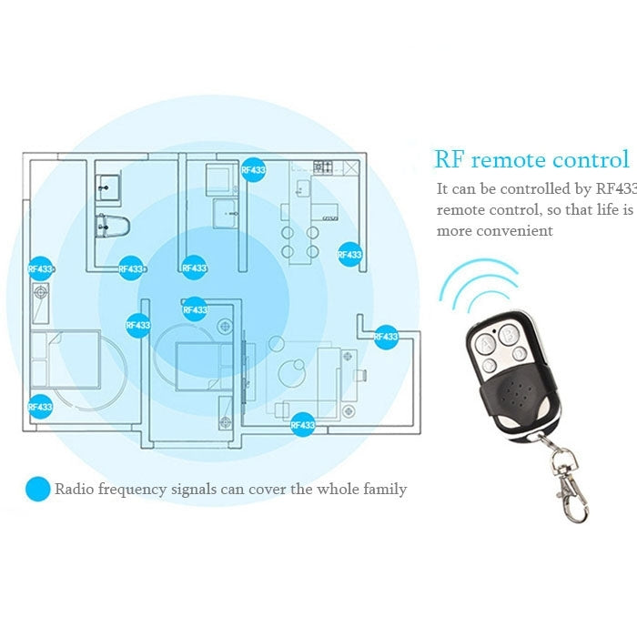 86mm 1 Gang Tempered Glass Panel Wall Switch Smart Home Light Touch Switch with RF433 Remote Controller, AC 110V-240V(Gold) - Smart Switch by PMC TechLife | Online Shopping South Africa | PMC TechLife