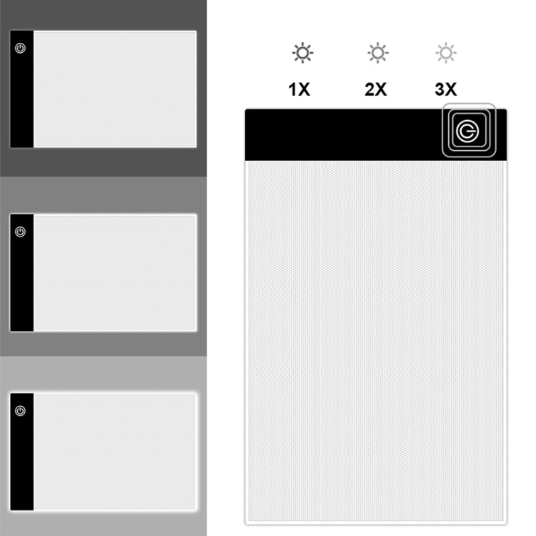 2.2W 5V LED Three Level of Brightness Dimmable A5 Acrylic USB Copy Boards Anime Sketch Drawing Sketchpad -  by PMC TechLife | Online Shopping South Africa | PMC TechLife | Buy Now Pay Later Mobicred