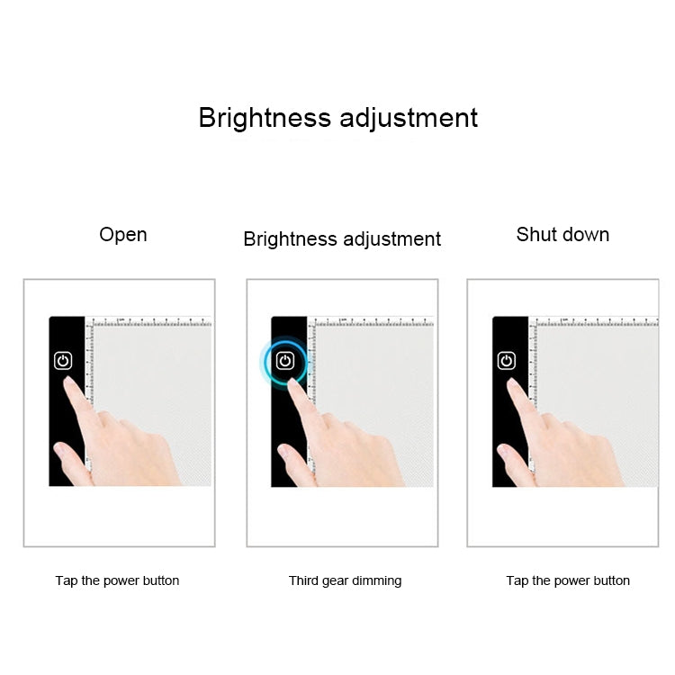 3.5W 5V LED USB Three Level of Brightness Dimmable A4 Acrylic Scale Copy Boards Anime Sketch Drawing Sketchpad with USB Cable 1.5m -  by PMC Jewellery | Online Shopping South Africa | PMC Jewellery | Buy Now Pay Later Mobicred