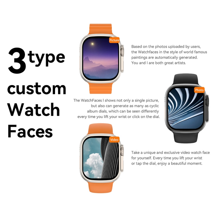 WIWU SW01 Ultra 1.9 inch IPS Screen IP68 Waterproof Bluetooth Smart Watch, Support Heart Rate Monitoring(Orange) - Smart Watches by WIWU | Online Shopping South Africa | PMC Jewellery | Buy Now Pay Later Mobicred