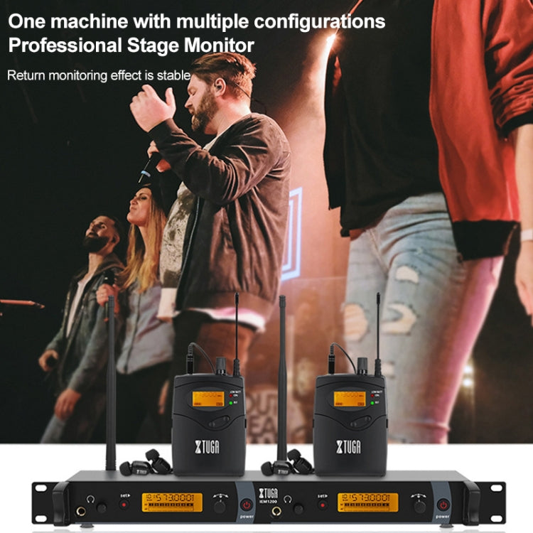 XTUGA IEM1200 Wireless Transmitter 5 Bodypack Stage Singer In-Ear Monitor System (UK Plug) - Microphone by XTUGA | Online Shopping South Africa | PMc TechLife | Buy Now Pay Later Mobicred