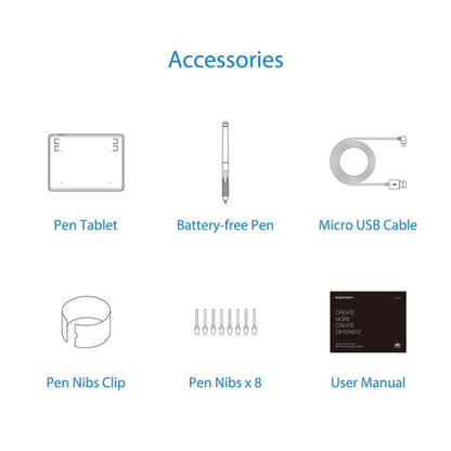 HUION Inspiroy Series H430P 5080LPI Professional Art USB Graphics Drawing Tablet for Windows / Mac OS, with Battery-free Pen -  by HUION | Online Shopping South Africa | PMC Jewellery