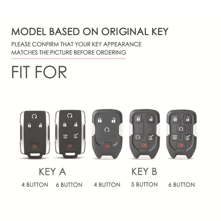 For Chevrolet GMC / Colorad 4-button C159 Car Key Leather Protective Case(Blue) - free shipping - PMC TechLife - Order now!