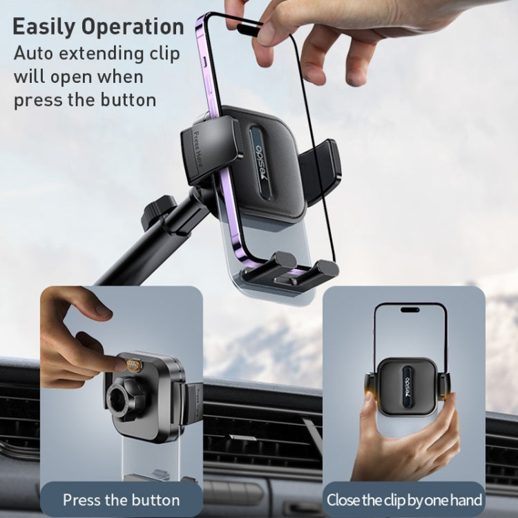 Yesido C261 Suction Cup Type Telescopic Car Phone Holder - Universal Car Holders by Yesido | Online Shopping South Africa | PMC TechLife | Buy Now Pay Later Mobicred