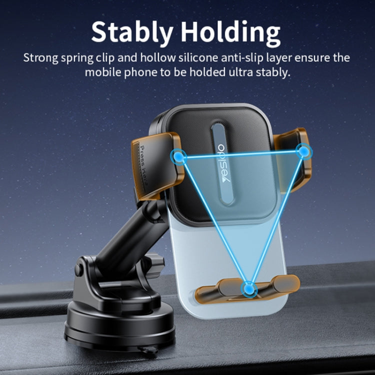 Yesido C261 Suction Cup Type Telescopic Car Phone Holder - Universal Car Holders by Yesido | Online Shopping South Africa | PMC TechLife | Buy Now Pay Later Mobicred