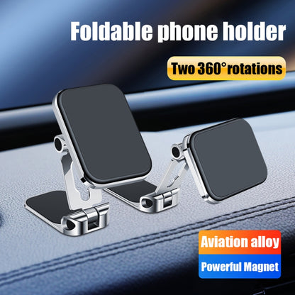 F12 Multifunctional Car Folding Magnetic Phone Navigation Holder (Silver) - Car Holders by PMC Jewellery | Online Shopping South Africa | PMC Jewellery | Buy Now Pay Later Mobicred