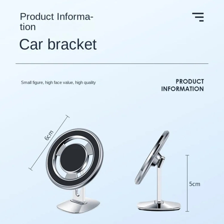 F68 360 Degree Rotating Car Magnetic Mobile Phone Bracket (Silver) - Car Holders by PMC TechLife | Online Shopping South Africa | PMC TechLife | Buy Now Pay Later Mobicred