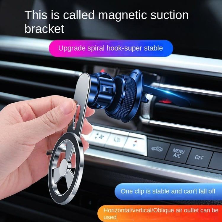 F73 MagSafe Magnetic Suction 360 Degree Rotating Car Phone Holder (Silver) - Car Holders by PMC TechLife | Online Shopping South Africa | PMC TechLife | Buy Now Pay Later Mobicred