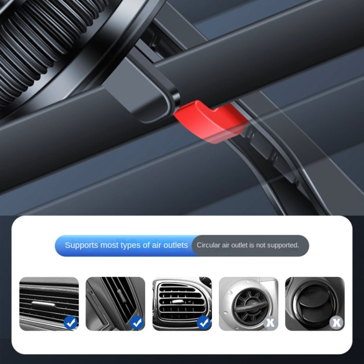 F83 Car Air Outlet Vent Magnetic Mobile Phone Navigation Holder (Silver) - Car Holders by PMC TechLife | Online Shopping South Africa | PMC TechLife | Buy Now Pay Later Mobicred