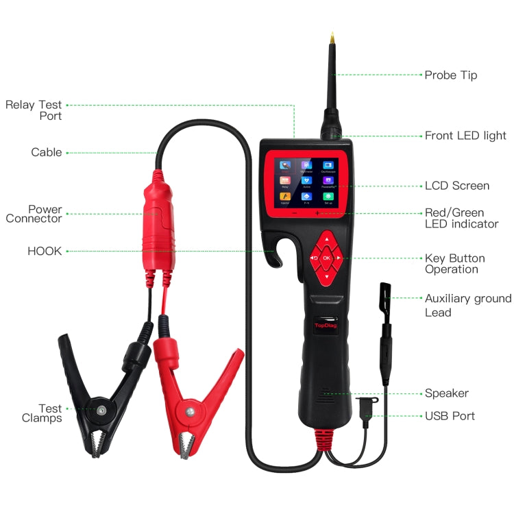 TopDiag P200 Car Circuit Intelligent Analyzer Diagnostic Instrument - Electronic Test by PMC TechLife | Online Shopping South Africa | PMC TechLife | Buy Now Pay Later Mobicred