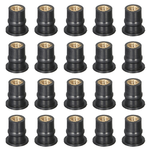 20pcs / 1 Set M5 Universal Motorcycle Windshield Brass Nuts - Replacement Parts by PMC Jewellery | Online Shopping South Africa | PMC Jewellery | Buy Now Pay Later Mobicred