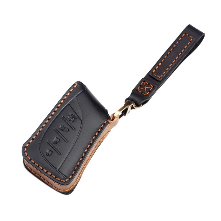 For Lexus 4-button Hallmo Car Cowhide Leather Key Protective Cover Key Case(Blue) - free shipping - PMC TechLife - Order now!