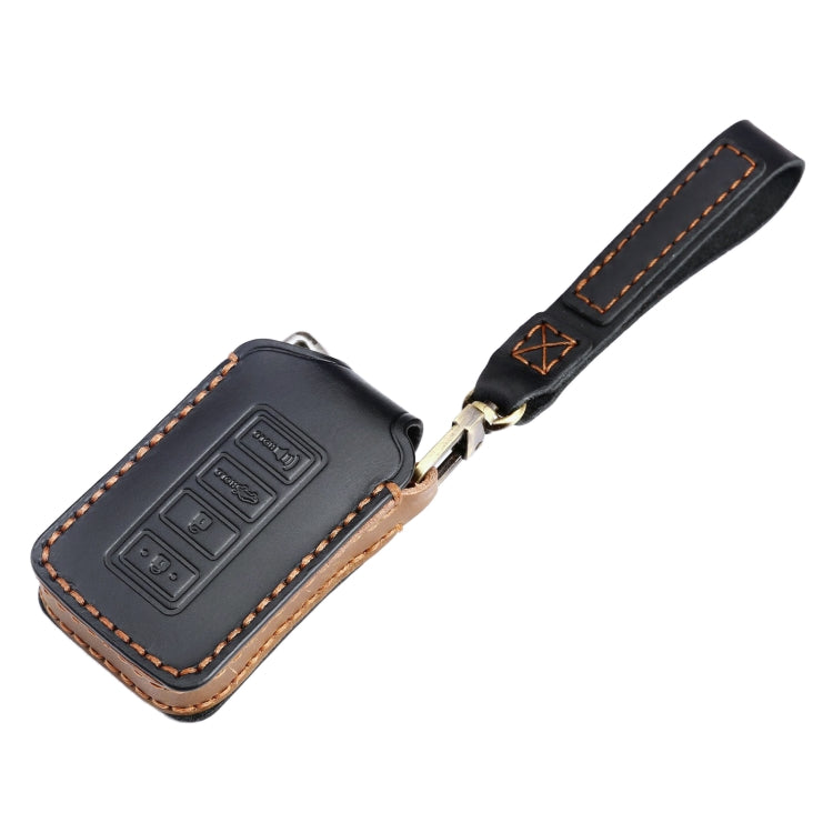 For Lexus 4-button Hallmo Car Cowhide Leather Key Protective Cover Key Case(Brown) - free shipping - PMC TechLife - Order now!