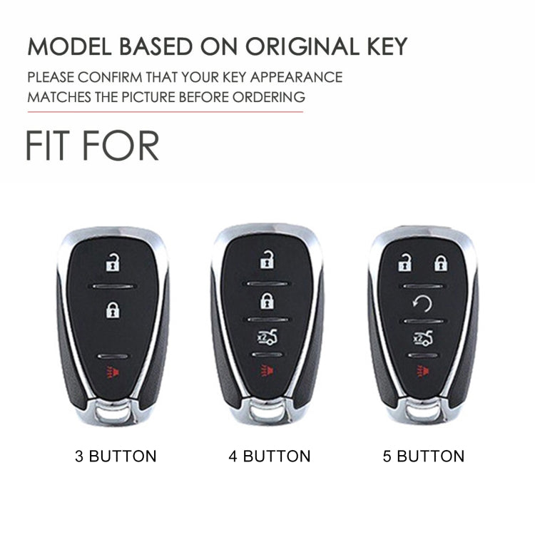 For Chevrolet 3-button Hallmo Car Cowhide Leather Key Protective Cover Key Case(Brown) - Car Key Cases by Hallmo | Online Shopping South Africa | PMC TechLife | Buy Now Pay Later Mobicred