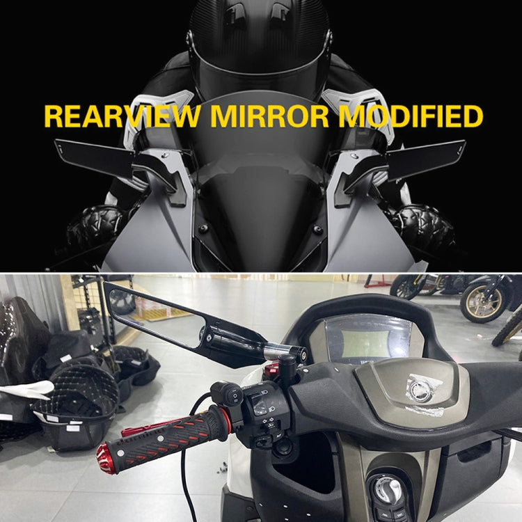 Motorcycle Modification Fixed Wind Wing Rearview Mirror (Black) - Side Mirrors by PMC Jewellery | Online Shopping South Africa | PMC Jewellery