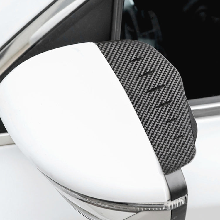 Car Rear View Mirror Rain Eyebrow Cover Catering Mirror PVC Carbon Fiber Pattern Rain Shield - free shipping - PMC TechLife - Order now!