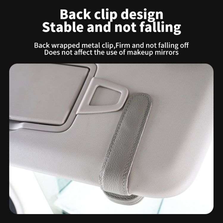 Car Sun Visor Glasses Clip Multi-functional Card Storage Bracket (Grey) - Sunglasses & Glasses Clips by PMC TechLife | Online Shopping South Africa | PMC TechLife | Buy Now Pay Later Mobicred