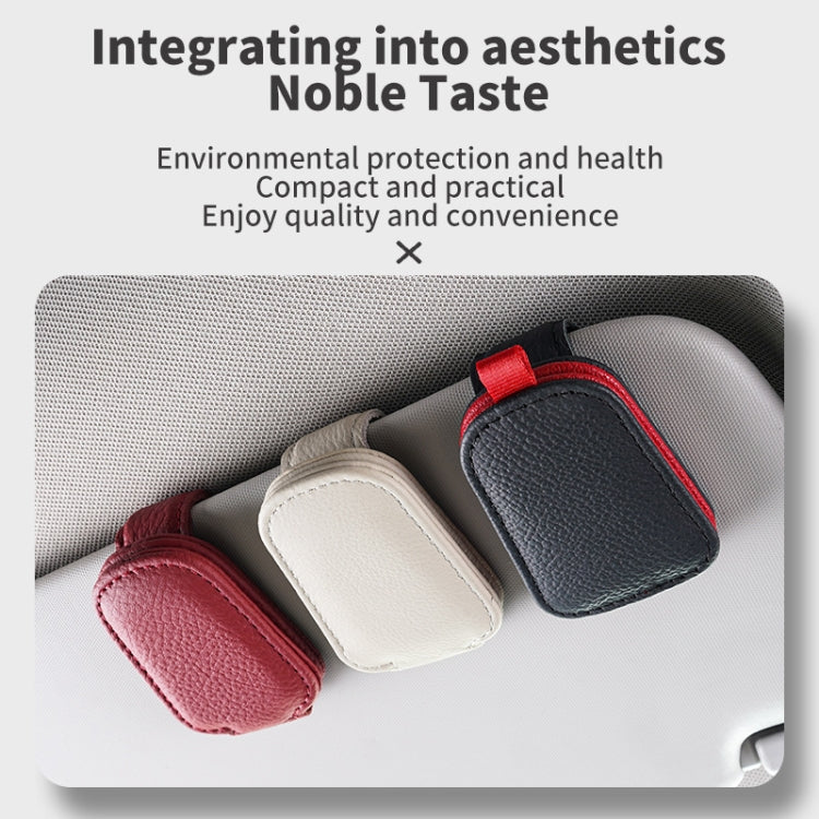 Car Sun Visor Glasses Clip Multi-functional Card Storage Bracket (Red) - Sunglasses & Glasses Clips by PMC Jewellery | Online Shopping South Africa | PMC Jewellery | Buy Now Pay Later Mobicred