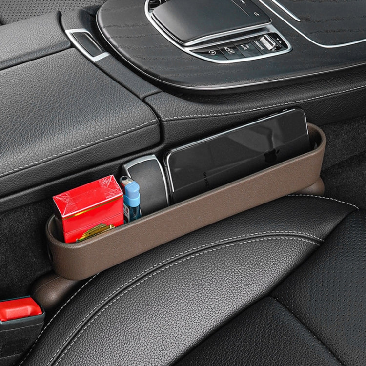 Car Gap Storage Box Multifunctional Car Seat Crevice Storage Box, Specification: Single Pack (Brown) - Stowing Tidying by PMC TechLife | Online Shopping South Africa | PMC TechLife | Buy Now Pay Later Mobicred