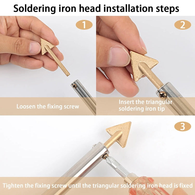 20mm Plastic Bumper Repair Triangular Wrinkle Removal Soldering Iron Tip - Hand Tool Sets by PMC TechLife | Online Shopping South Africa | PMC TechLife | Buy Now Pay Later Mobicred