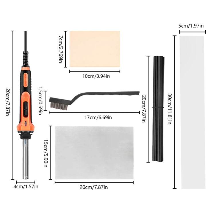100W Electric Soldering Iron Plastic Welding Machine Car Bumper Repair Plier, UK Plug (Blue) - Hand Tool Sets by PMC TechLife | Online Shopping South Africa | PMC TechLife | Buy Now Pay Later Mobicred
