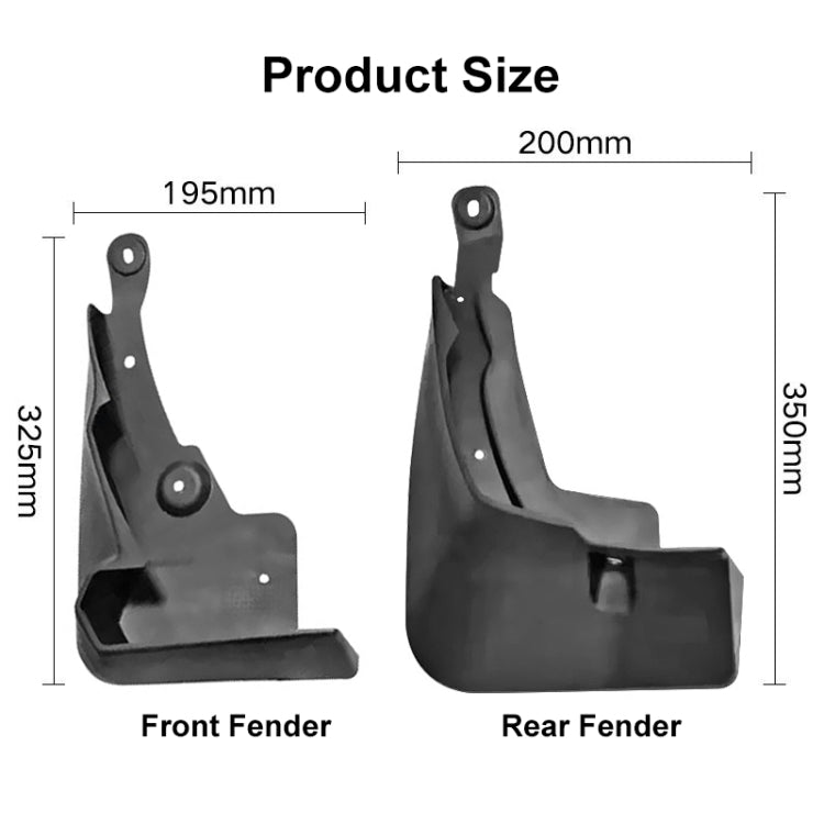 For Toyota RAV4 2019 4pcs/Set Car Auto Soft Plastic Splash Flaps Fender Guard with Pedal - Mudguards by PMC TechLife | Online Shopping South Africa | PMC TechLife | Buy Now Pay Later Mobicred