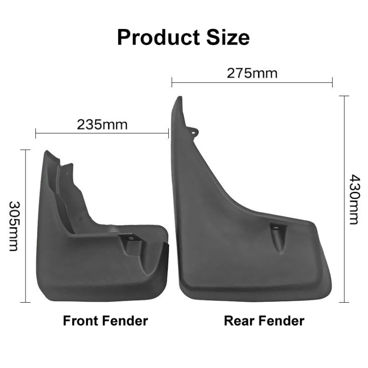 For Land Rover Freelander 2 LR2 2007-2019 4pcs/Set Car Auto Soft Plastic Splash Flaps Fender Guard - Mudguards by PMC TechLife | Online Shopping South Africa | PMC TechLife | Buy Now Pay Later Mobicred