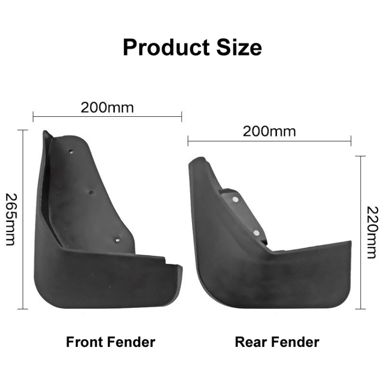For Ford Ecosport 2013-2017 4pcs/Set Car Auto Soft Plastic Splash Flaps Fender Guard - Mudguards by PMC TechLife | Online Shopping South Africa | PMC TechLife | Buy Now Pay Later Mobicred