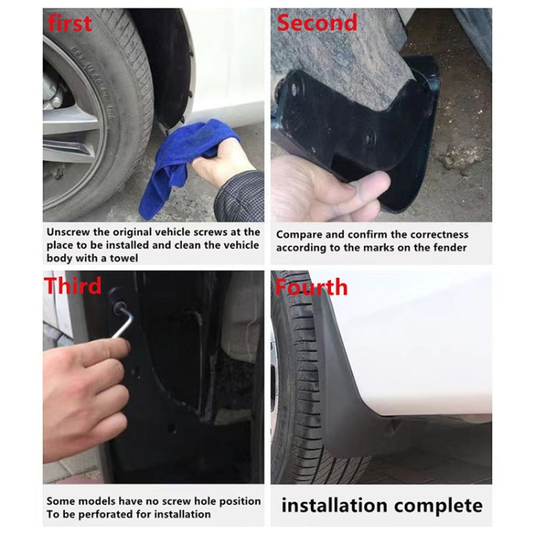For Ford Ecosport 2013-2017 4pcs/Set Car Auto Soft Plastic Splash Flaps Fender Guard - Mudguards by PMC TechLife | Online Shopping South Africa | PMC TechLife | Buy Now Pay Later Mobicred