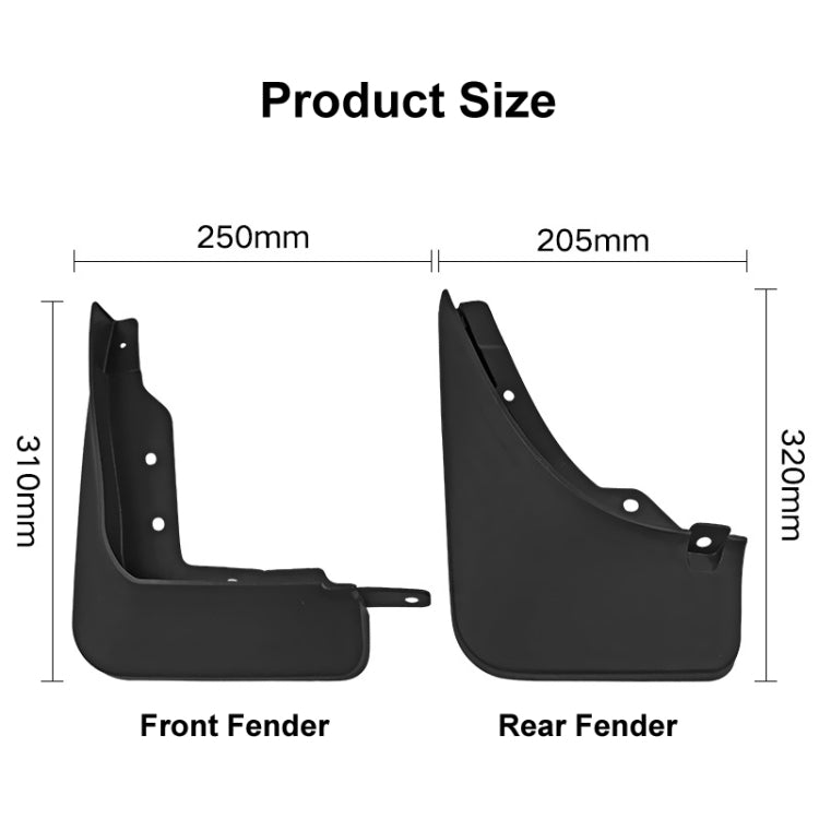 For Mercedes-Benz GLB 2020-2023 4pcs/Set Car Auto Soft Plastic Splash Flaps Fender Guard - Mudguards by PMC TechLife | Online Shopping South Africa | PMC TechLife | Buy Now Pay Later Mobicred