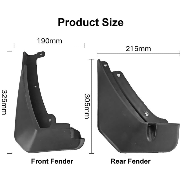For Skoda Kodiaq 2016-2021 4pcs/Set Car Auto Soft Plastic Splash Flaps Fender Guard - Mudguards by PMC TechLife | Online Shopping South Africa | PMC TechLife | Buy Now Pay Later Mobicred