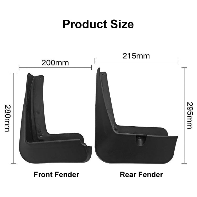 For Hyundai Tucson 2015-2020 4pcs/Set Car Auto Soft Plastic Splash Flaps Fender Guard - Mudguards by PMC TechLife | Online Shopping South Africa | PMC TechLife | Buy Now Pay Later Mobicred
