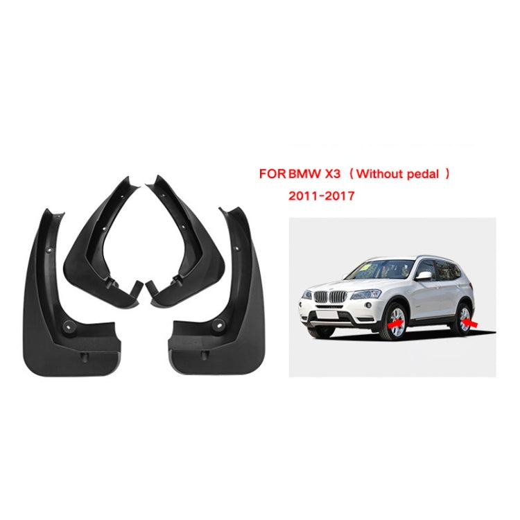For BMW X3 F25 2011-2017 4pcs/Set Car Auto Soft Plastic Splash Flaps Fender Guard - Mudguards by PMC TechLife | Online Shopping South Africa | PMC TechLife | Buy Now Pay Later Mobicred