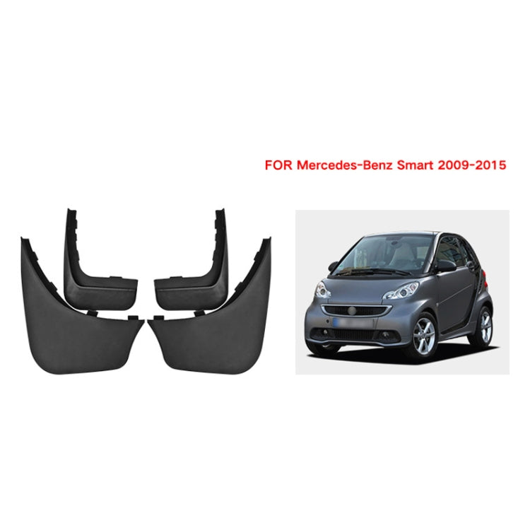 For Mercedes-Benz Smart 2009-2015 4pcs/Set Car Auto Soft Plastic Splash Flaps Fender Guard - Mudguards by PMC TechLife | Online Shopping South Africa | PMC TechLife | Buy Now Pay Later Mobicred