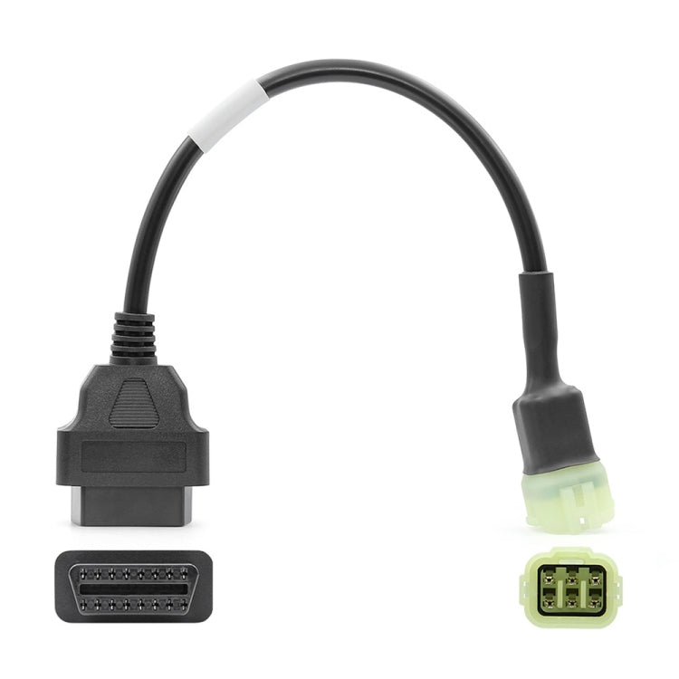 For Kawasaki 6 Pin to OBDII Female Motorcycle Connector Cable - Cables & Connectors by PMC TechLife | Online Shopping South Africa | PMC TechLife | Buy Now Pay Later Mobicred